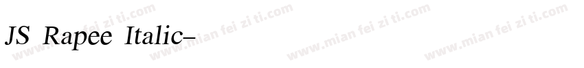 JS Rapee Italic字体转换